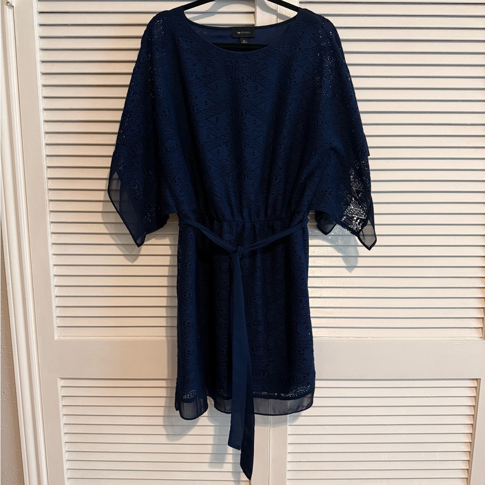 AB Studio Midnight Blue Lace Top